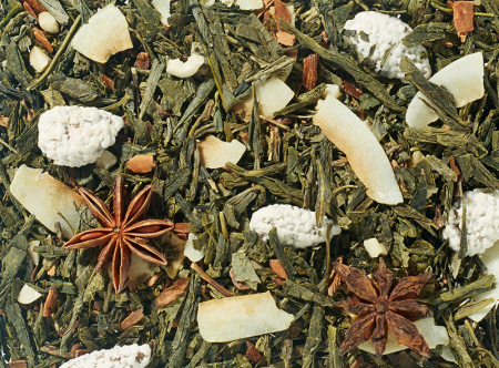 Uitsluiten lelijk lawaai Plukthee | groene thee Amandel, Kokos & Steranijs | De theespeciaalzaak in  Roeselare